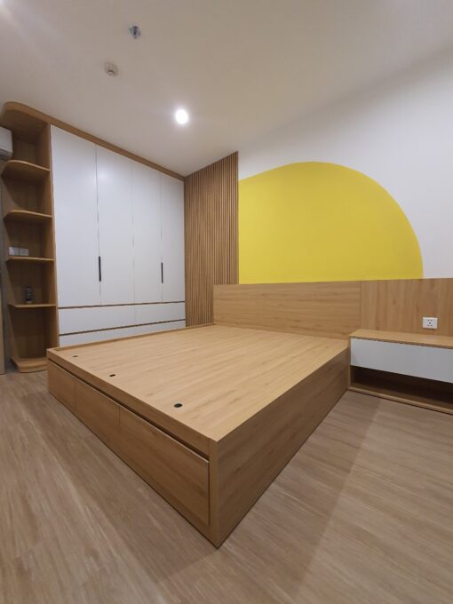 Combo Nội Thất Phòng Ngủ MDF Gỗ Công Nghiệp Đơn Giản