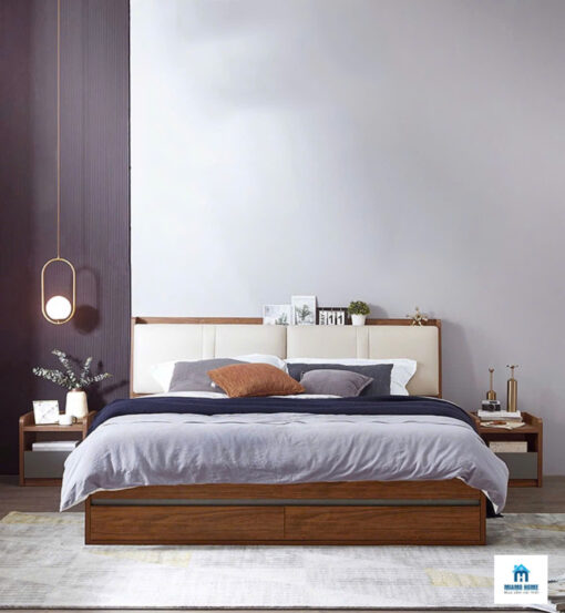 Giường Gỗ Chân Cao Phong Cách Hiện Đại - MM 9226 - Hình ảnh 3