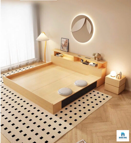 Giường Ngủ Bệt Bằng Gỗ Có Ngăn Kéo Thông Minh - MM9274 - Hình ảnh 3