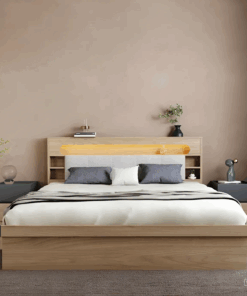 Giường Ngủ Bằng Gỗ Công Nghiệp Cao Cấp Phủ Melamine Cao Cấp MM 9256