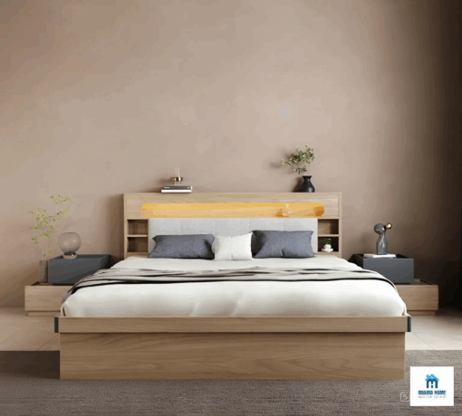 Giường Ngủ Bằng Gỗ Công Nghiệp Cao Cấp Phủ Melamine Cao Cấp MM 9256