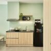 Tủ Bếp Gỗ Công Nghiệp Phong Cách Tối Giản