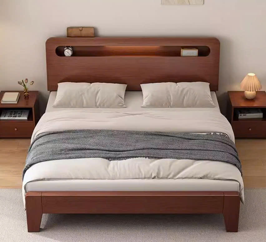 GIường gỗ tự nhiên hiện đại màu tối_6