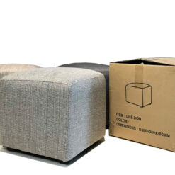 ghế đôn vuông màu xám nhập khẩu_4