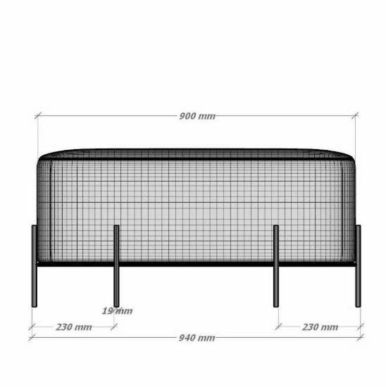 kích thước ghế đôn chữ nhật chân cộng