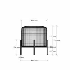 kích thước ghế đôn chữ nhật chân cộng_2