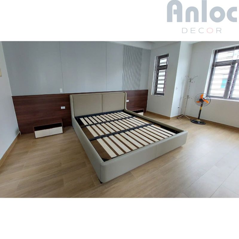 giường ngủ bọc da chị vân long biên