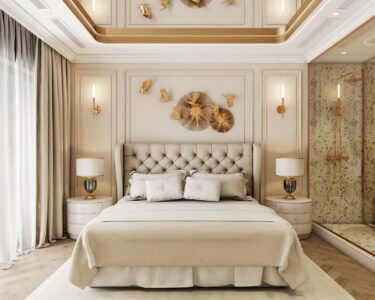 giường bọc đệm cho khách sạn da phong cách tân cổ điển sang trọng