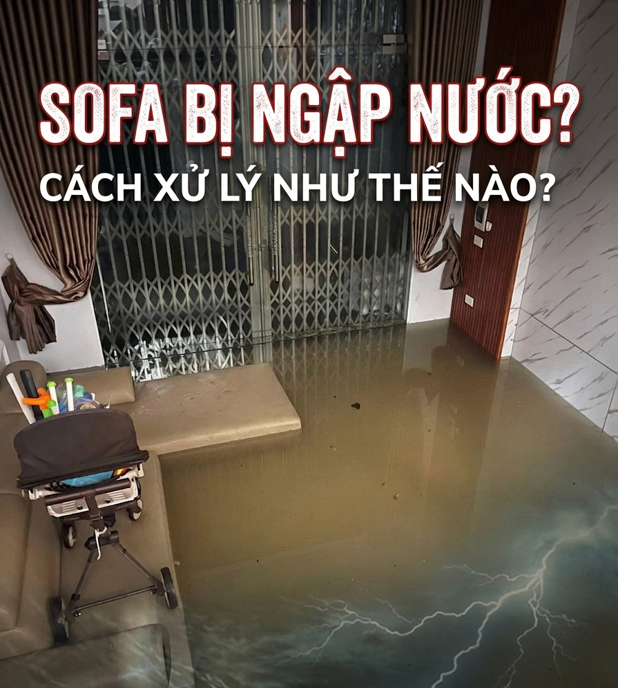 sofa bị ngập nước và cách xử lý